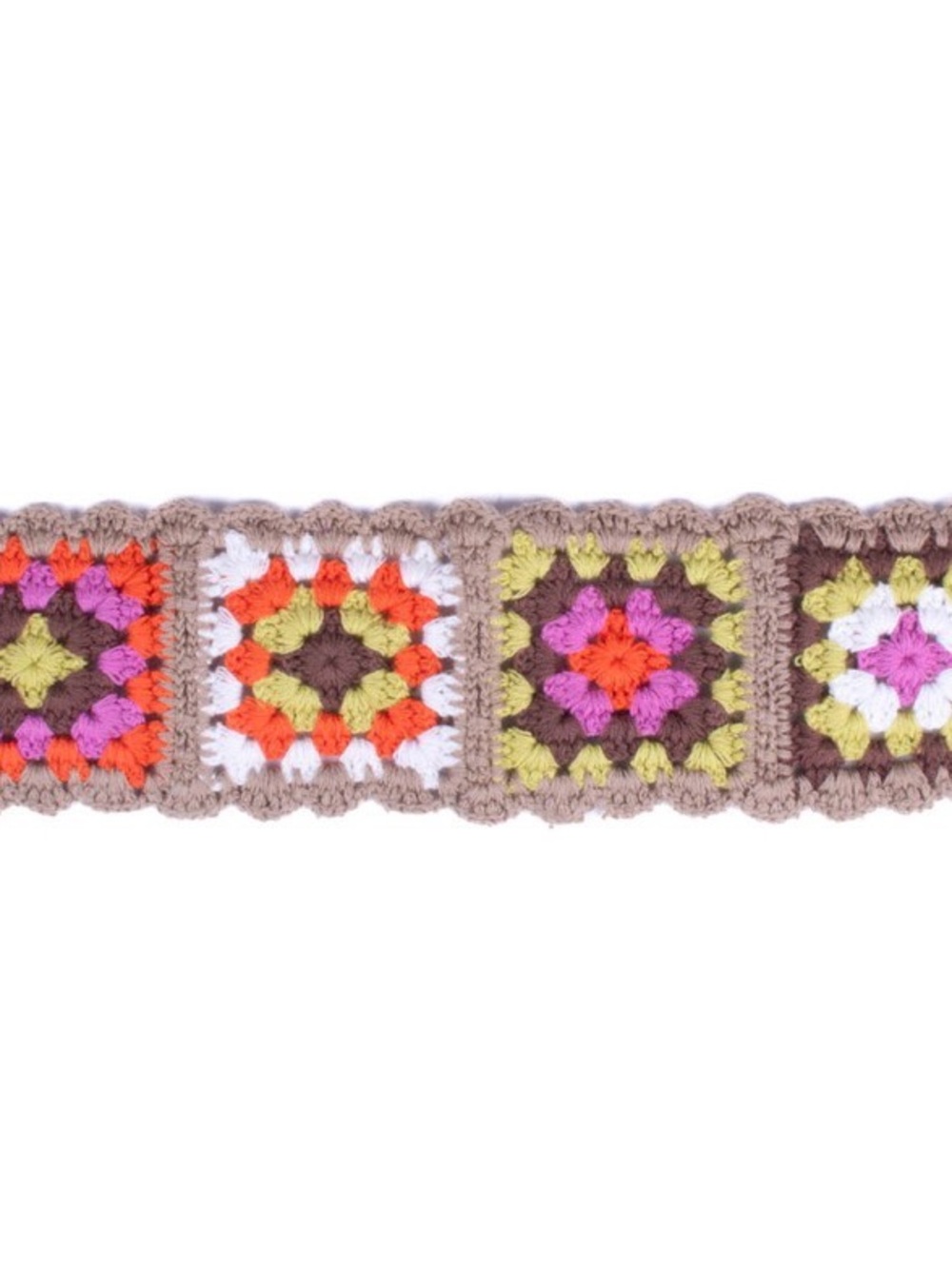 Boho Crocheted Multicolored Headband - Picture 2 of 4